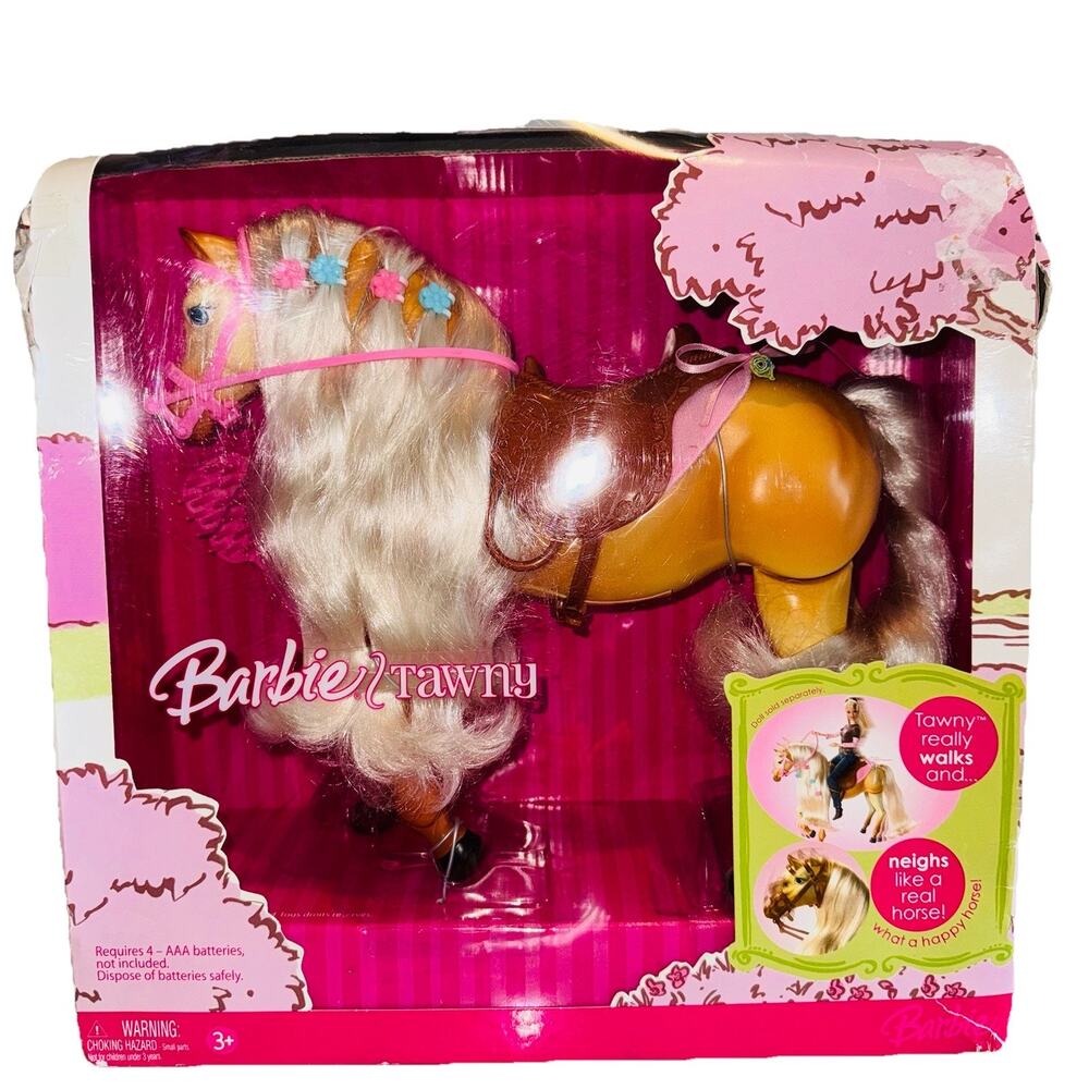 NIB Barbie Tawny Horse Electronic Walks Talks 2006 #J9488 NEW Walking Vintage